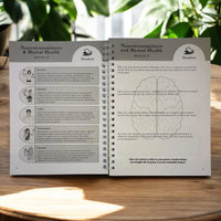 An inside page spread showing Activity 2, "Neurotransmitters & Mental Health," with the facilitator instructions and the client handout side-by-side.