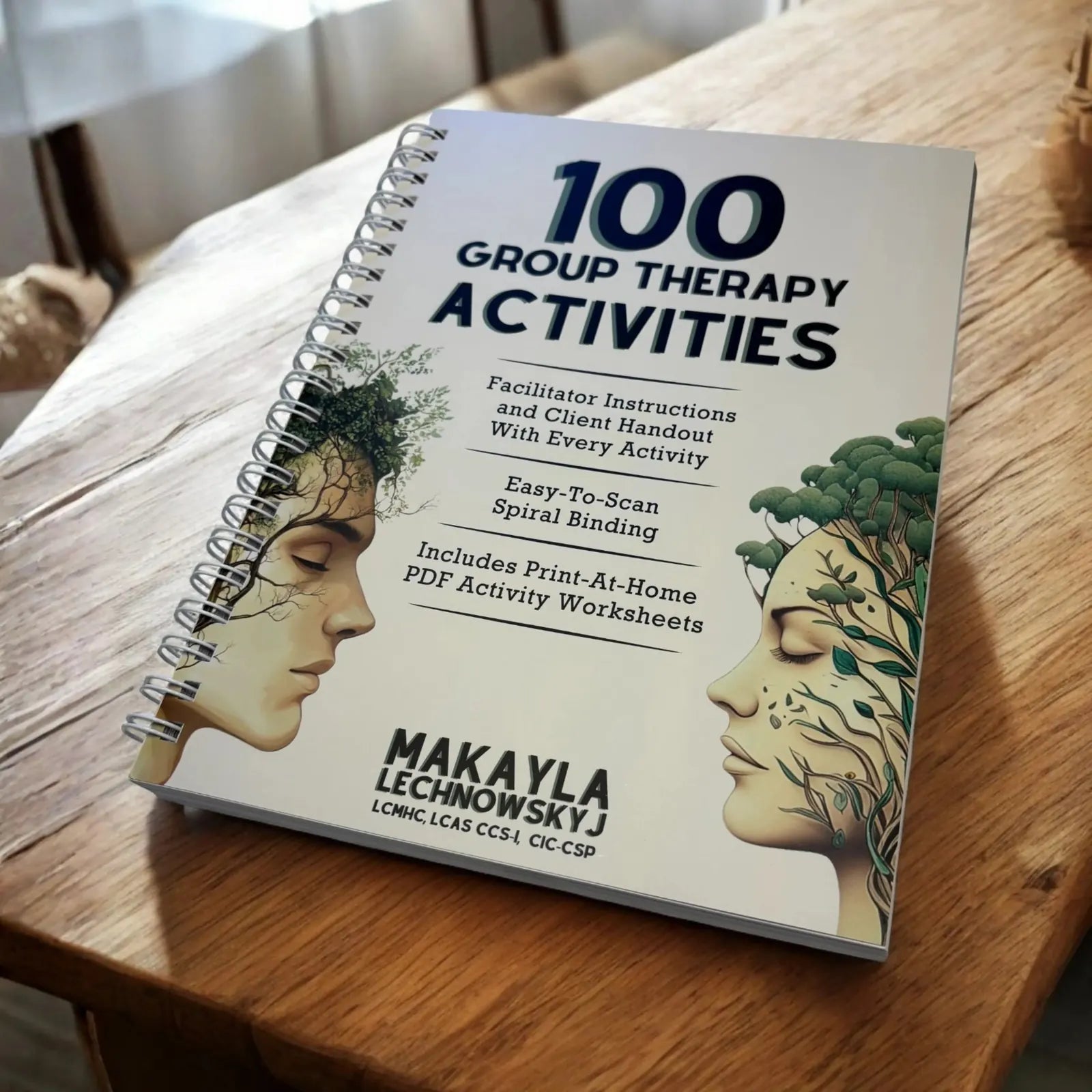 The spiral-bound book resting on a desk, ready for the next session
